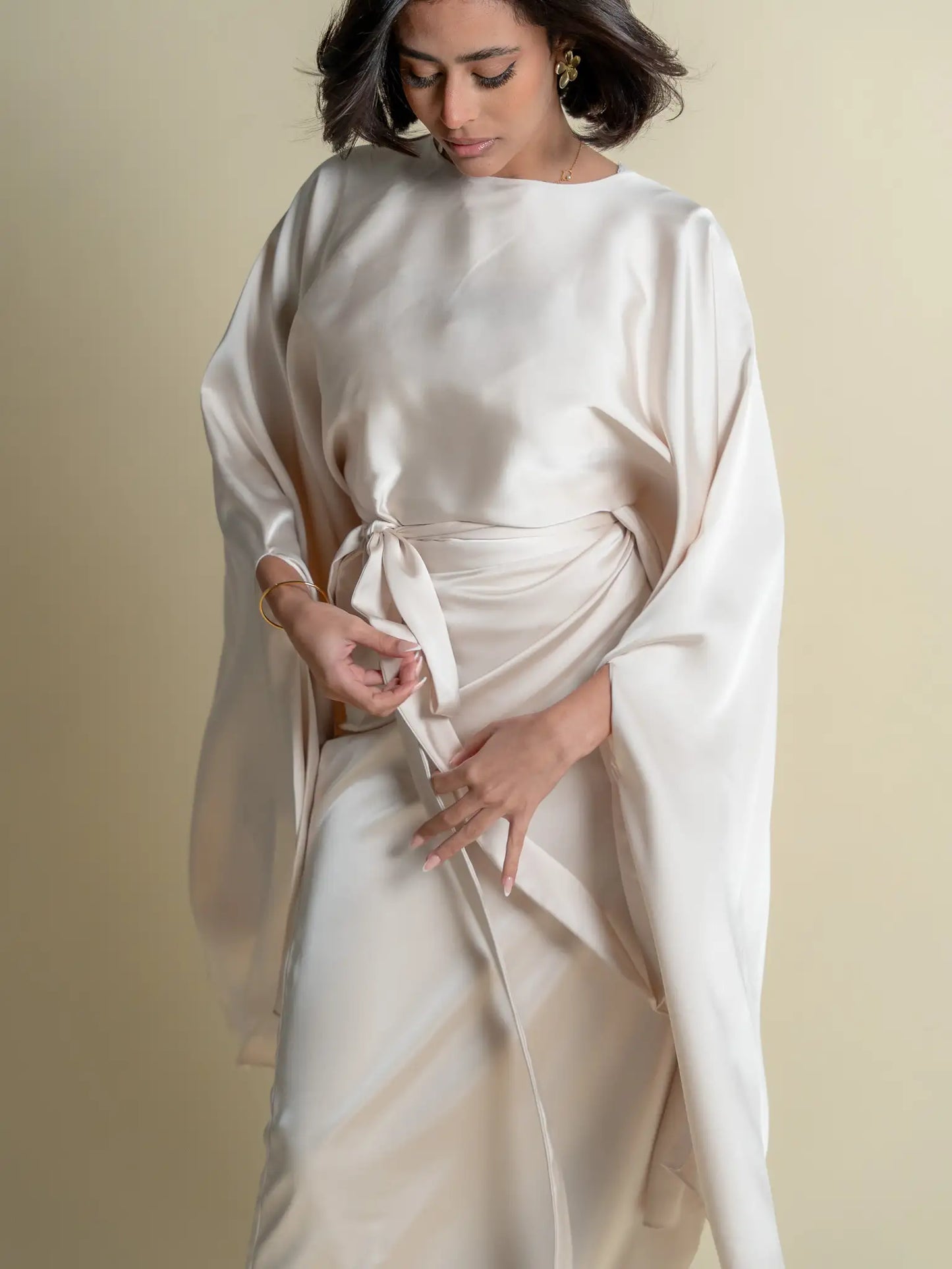White Melted Silk Set