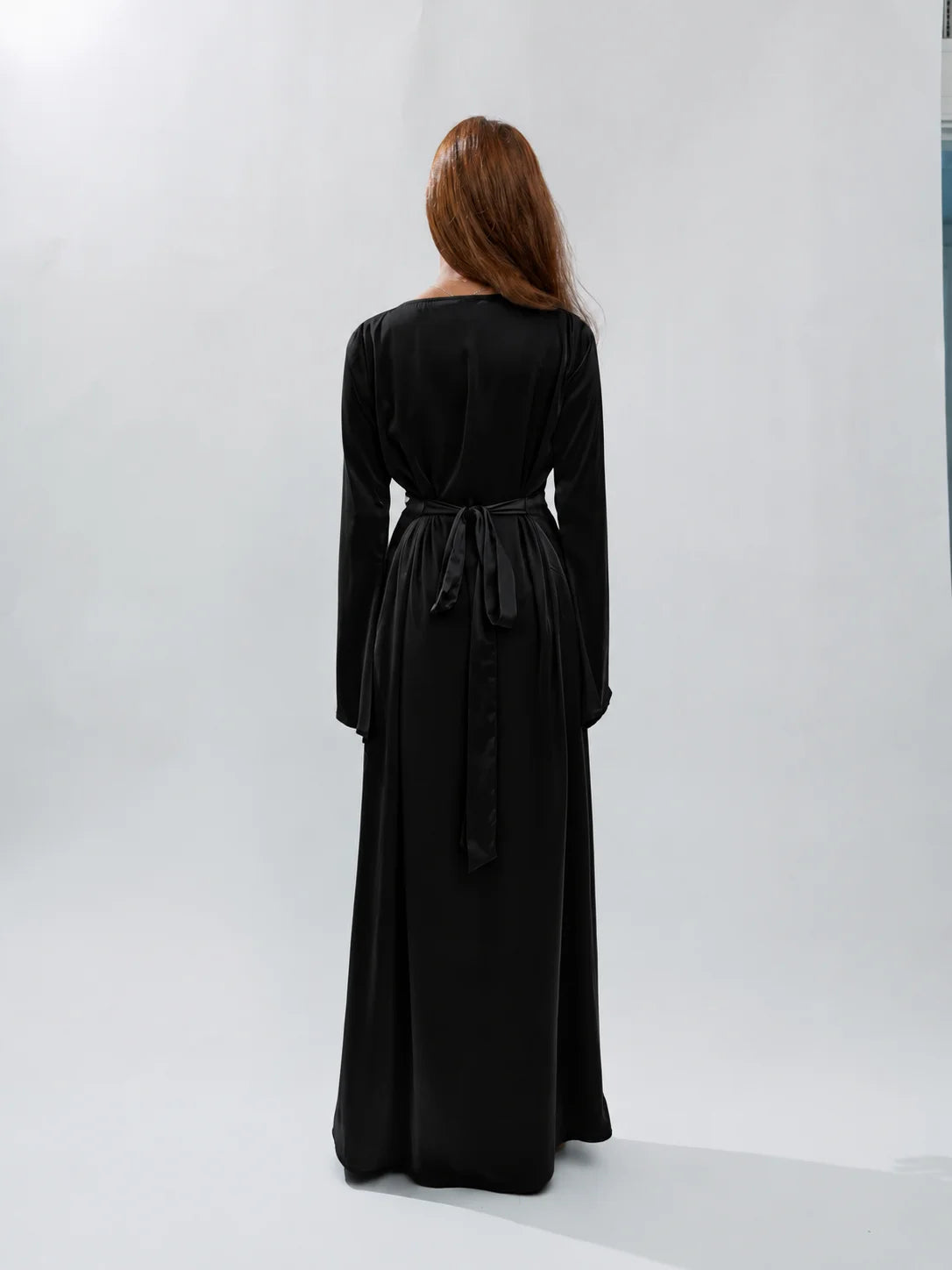 Long Sleeve Silk Dress
