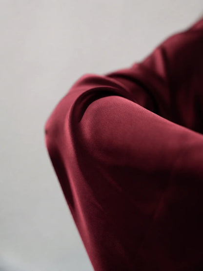 Long Sleeve Silk Dress