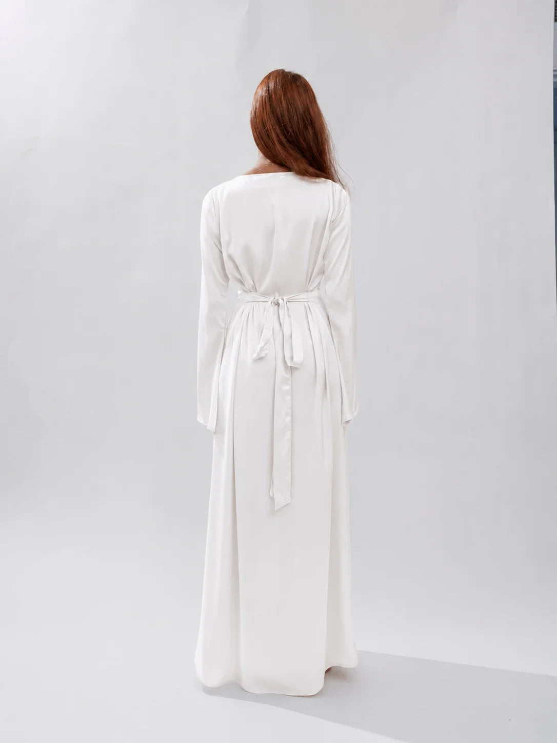 Long Sleeve Silk Dress