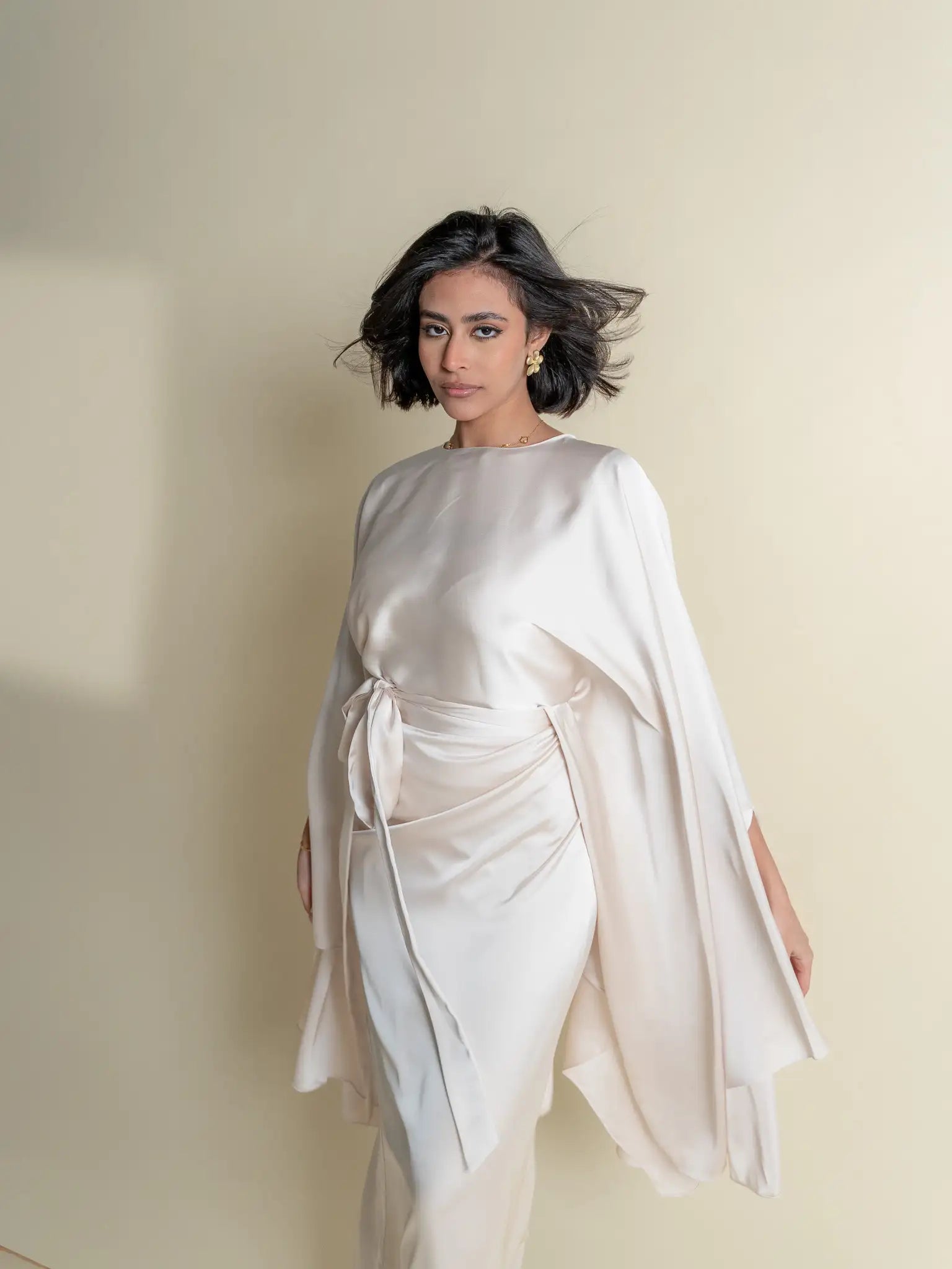 White Melted Silk Set