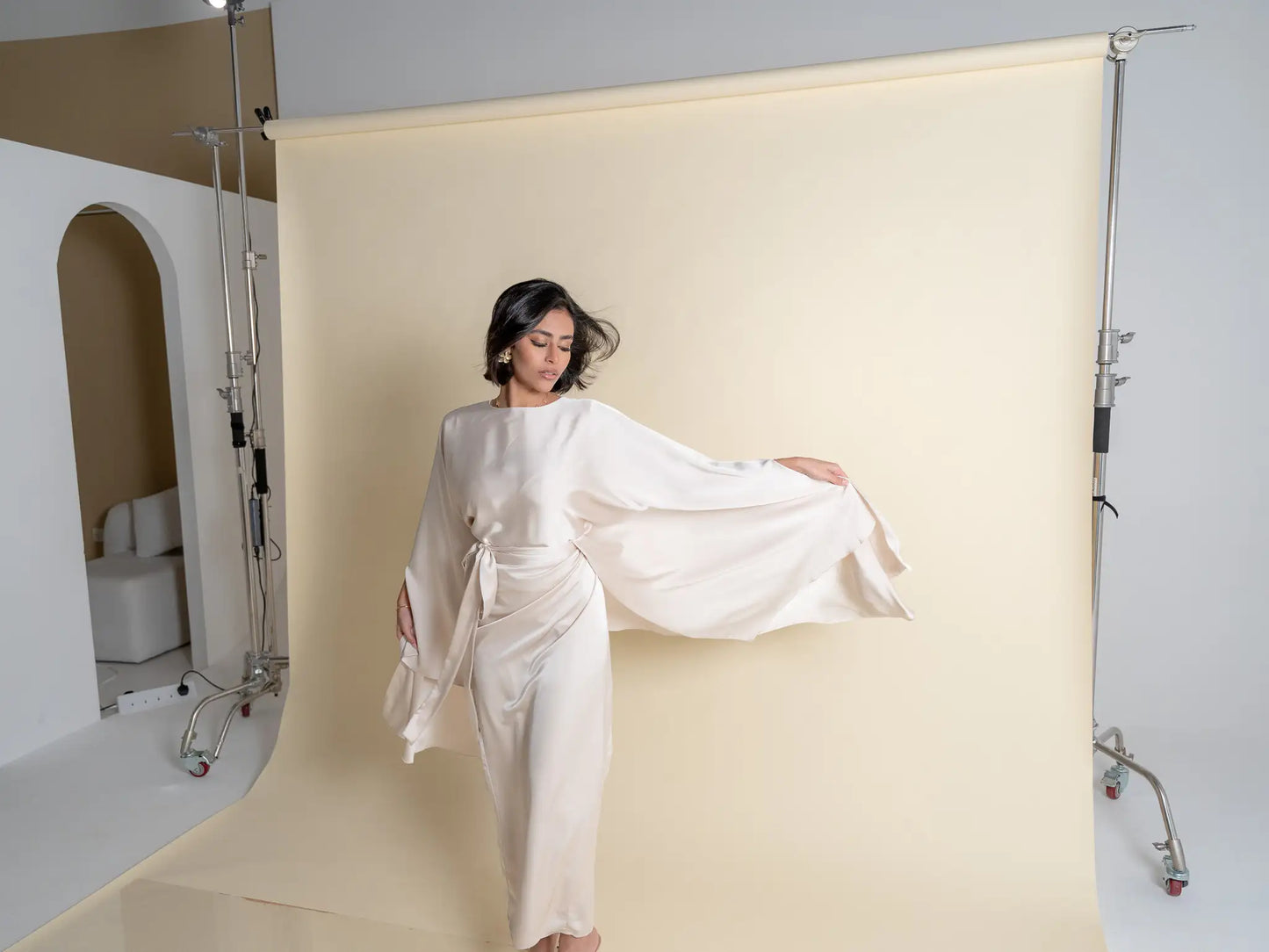 White Melted Silk Set