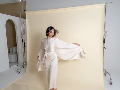 White Melted Silk Set