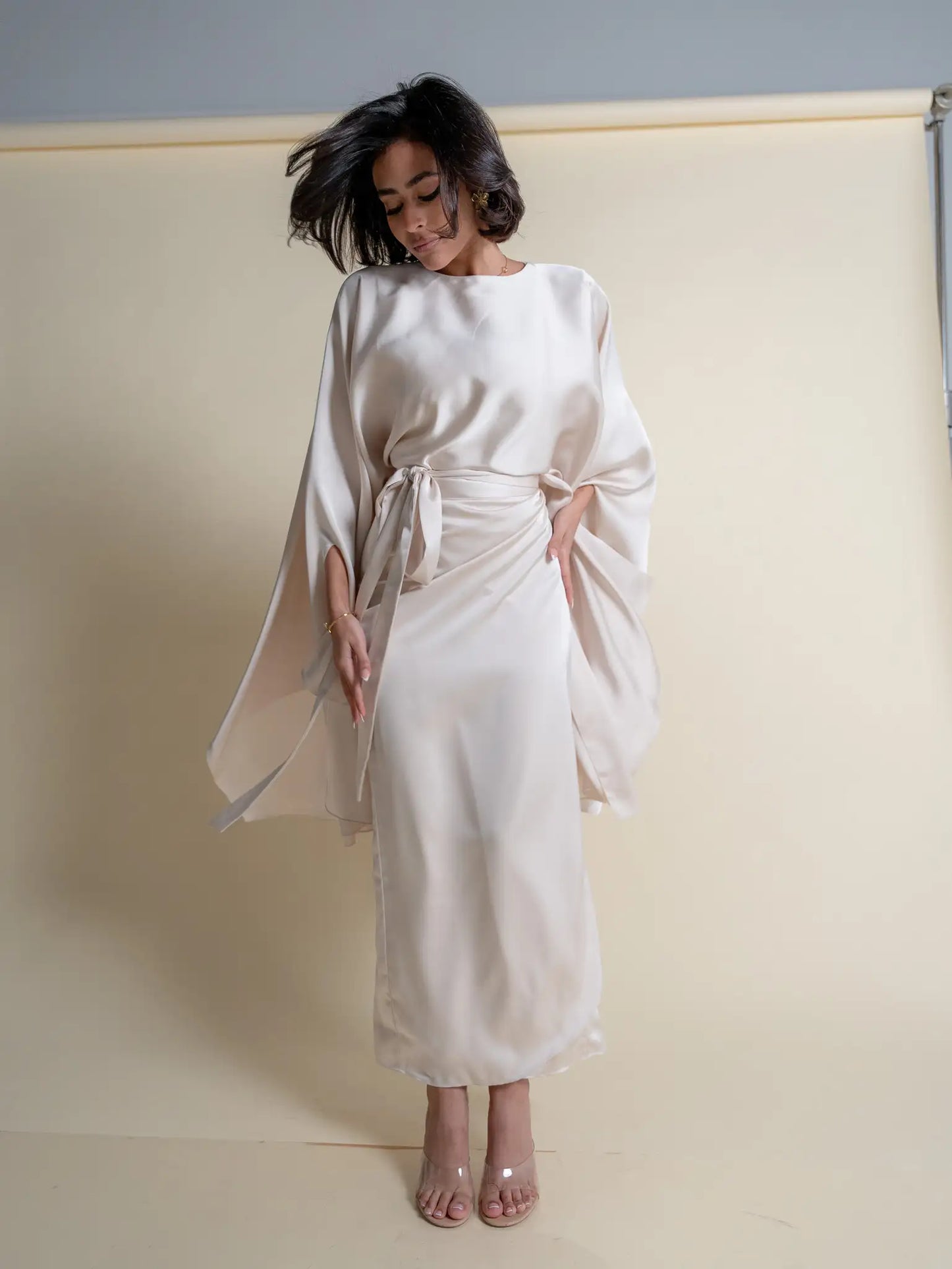 White Melted Silk Set