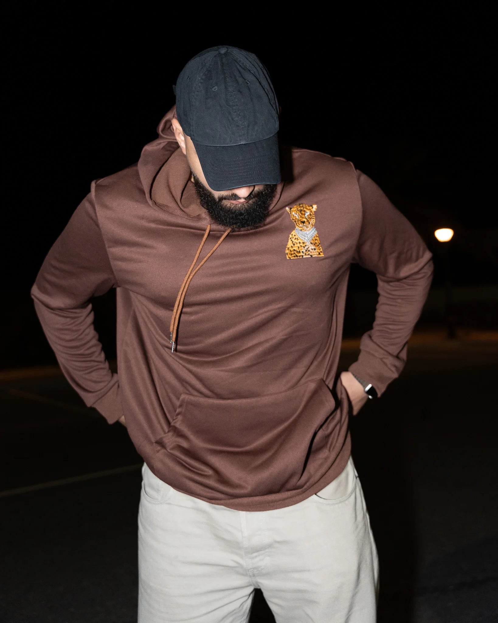 Mn Nur Luxe Hoodie – Desert Cheetah Edition