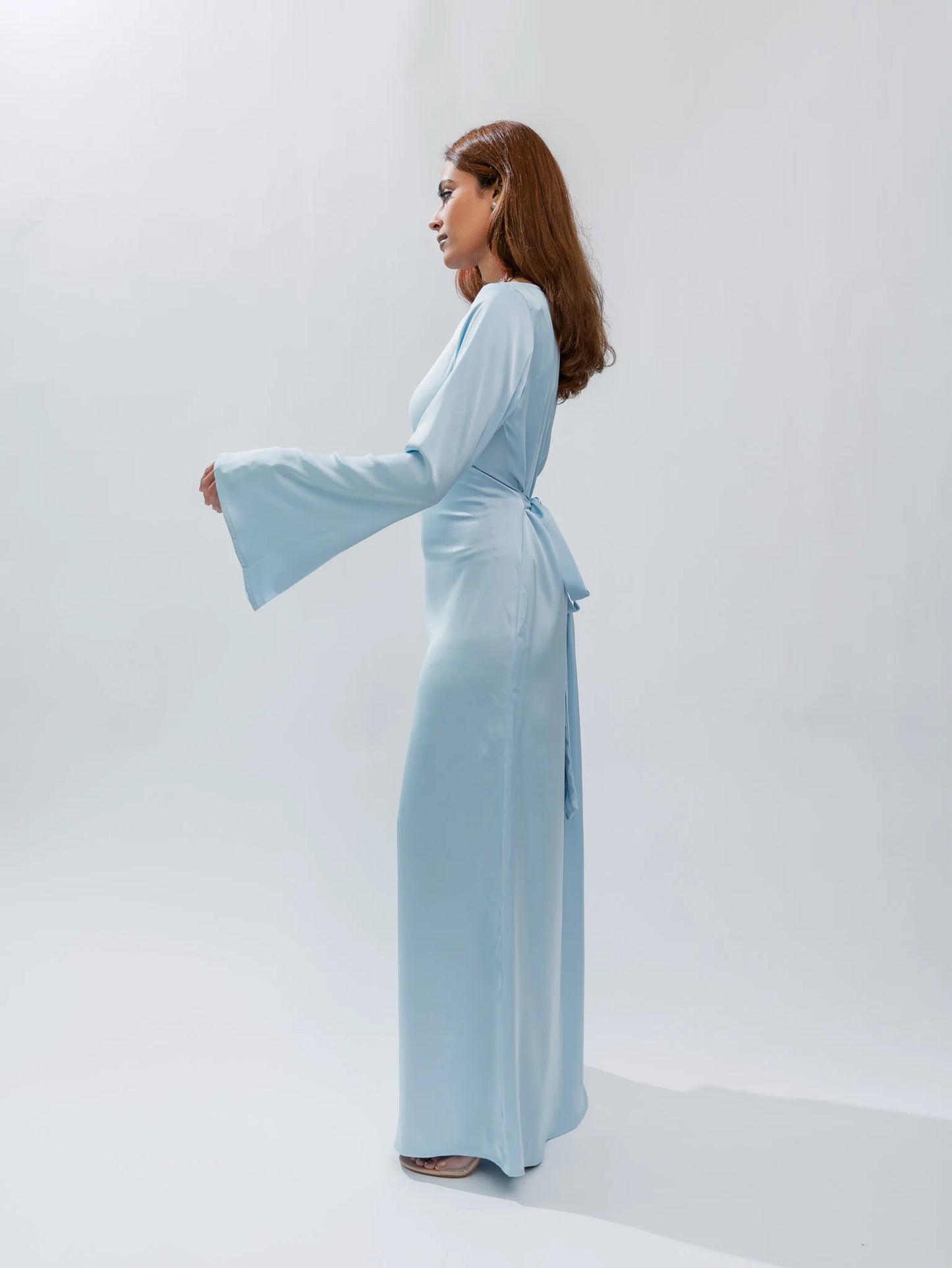 Long Sleeve Silk Dress