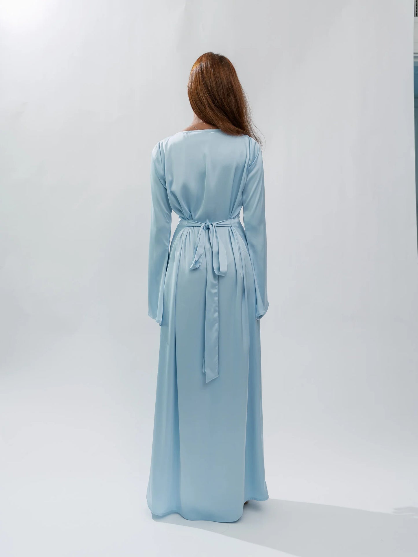 Long Sleeve Silk Dress